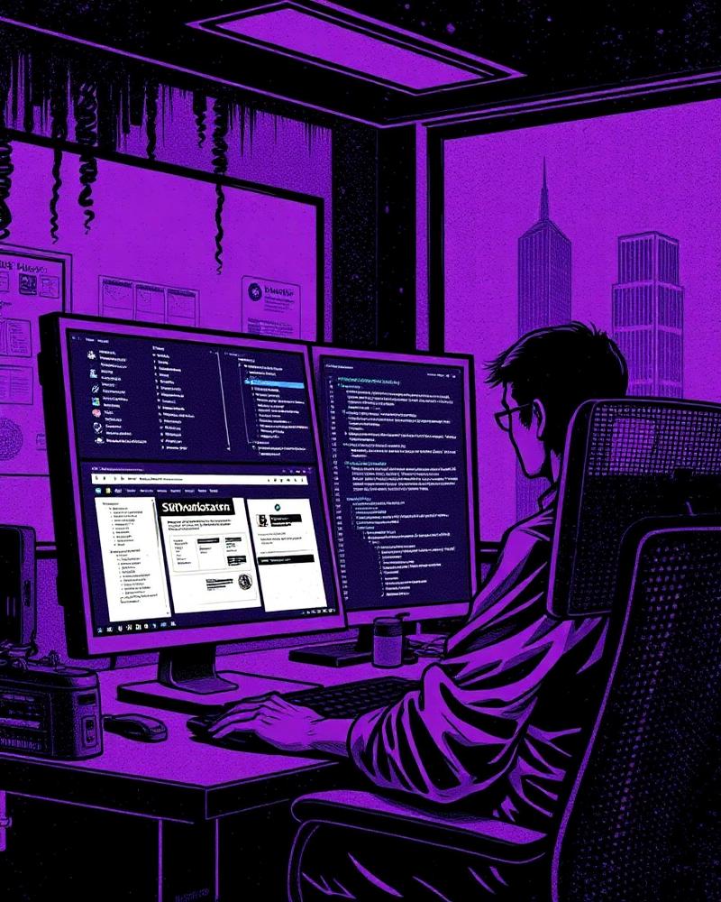 Operator working in Chameleon-CRM on a desktop monitor